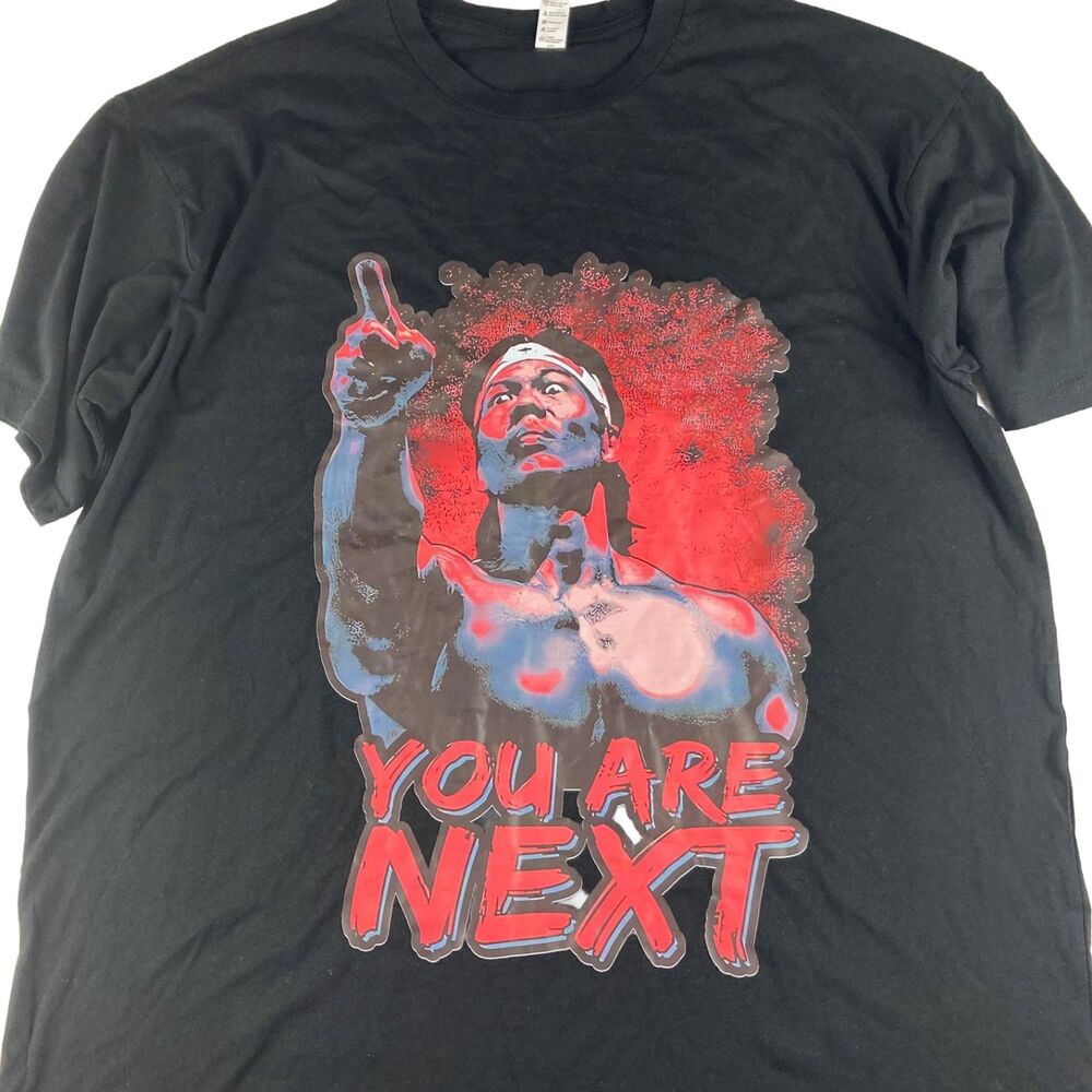 Martial Arts Graphic T Shirt Mens 2XL Black You Are Next Bootleg Style Tee